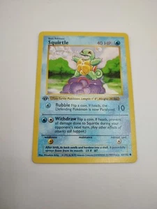 PSA 7 Squirtle 1st Edition Shadowless 1999 Pokemon Base Set 63/102 NM - Picture 1 of 6