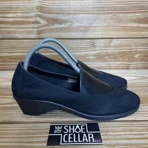 The Flexx Womens 8 EUR 39 Night Hawk Classic Pump Heel Black Leather Slip On Low - Picture 1 of 8