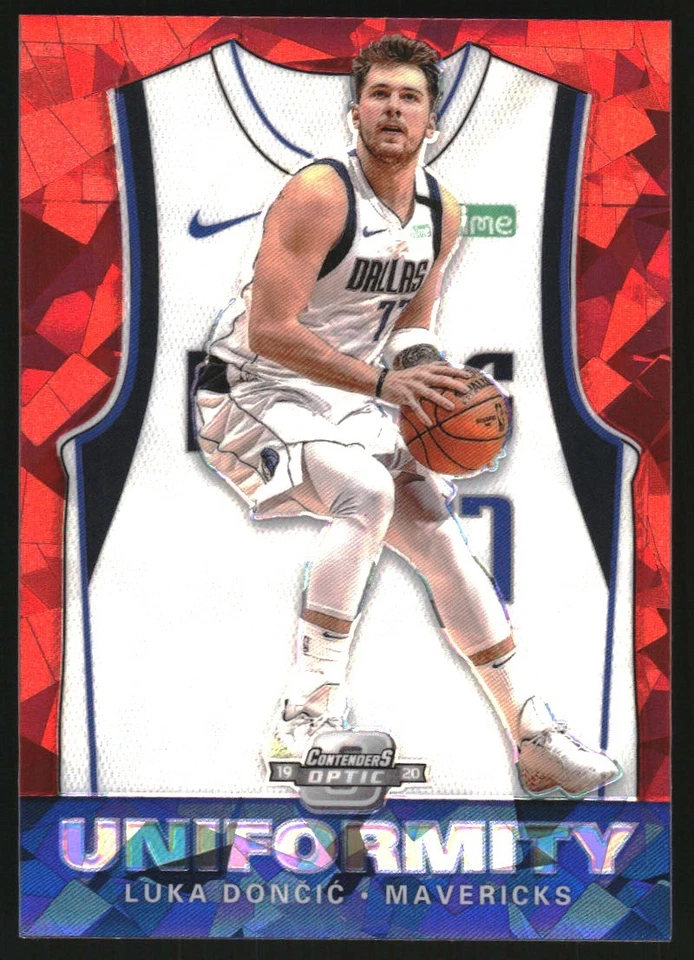 2019-20 Panini Contenders Optic Uniformity Red Cracked Ice #18 Luka Doncic - Image 1 of 2