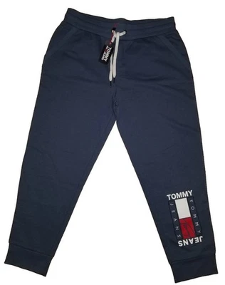 Tommy Hilfiger Hombre Logo Jogger Pantalón Bolsillos Azul L/G Nuevo con Etiquetas Cordón Lateral 34x29 Foto 1 de 4