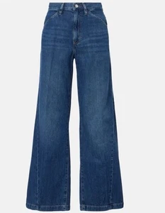 FRAME Le Baggy Palazzo Blue Jeans Sz 24 Super Wide Leg High Rise Perfection! - Picture 1 of 10