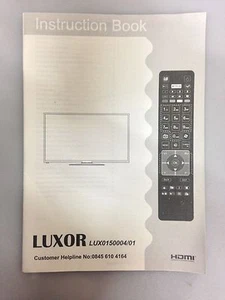 GENUINE ORIGINAL LUXOR LUX0150004/01 INSTUCTIONS MANUAL INSTRUCCIONES - Imagen 1 de 1