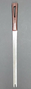STANHOME STAINLESS CARVING KNIFE FORKED TIP 10" BLADE RED BROWN BAKELITE HANDLE - Picture 1 of 10