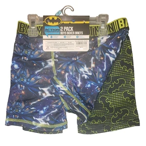 DC COMICS BATMAN BOXER BREIFS SET OF 2 ~NEW~BOYS SIZE 8 WHAM BAM GOTHAM & EMBLEM - Picture 1 of 4