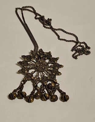 Türkische  Vintage Amulett Kette Collier XXL Anhänger Bauchtanz-Schmuck - Bild 1 von 4
