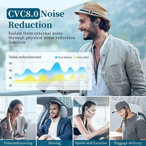 Auriculares Trucker Bluetooth 5.1: Auriculares con cancelación de ruido de micrófono doble - Imagen 1 de 16