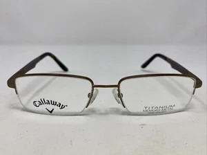 Callaway Turtle Bay Brown 55-18-145 Metal Half Rim Eyeglasses Frame NL98 - Picture 1 of 8