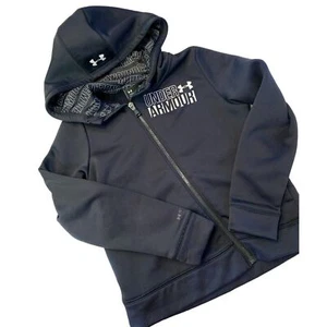 UNDER ARMOUR Cold Gear Girl’s Medium Storm Zip Hoodie Asymmetrical Zip Jacket - Picture 1 of 7