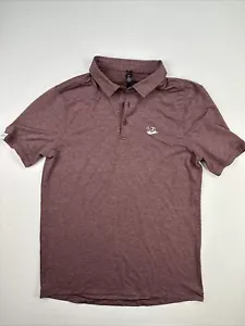 lululemon Evolution Short-Sleeve Polo Shirt Heathered Washed Mauve M LM3BHLS - Picture 1 of 13