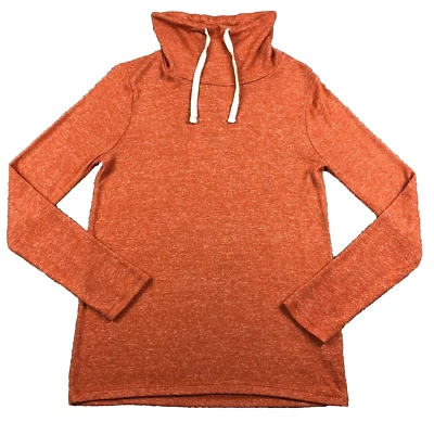 J.Crew Womens Hoodie Sz 2XS Rust Turtleneck Long Sleeve Drawstring - Image 1 of 4