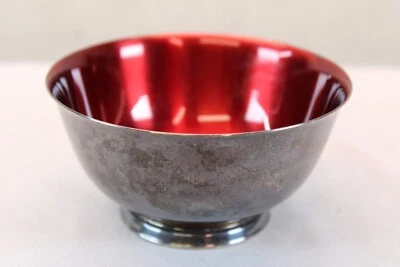 Sons of Liberty Paul Revere Reproduction by Oneida Silversmiths 4” bowl red inte - Image 1 of 4