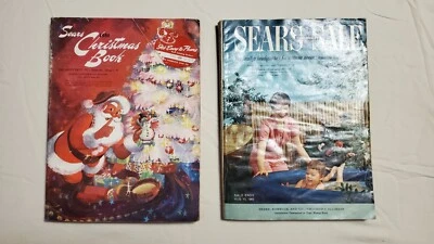 Old Rare Vintage Vnt 50's Sears Christmas Magazine Book & Summer Sale Catalog - Image 1 of 4