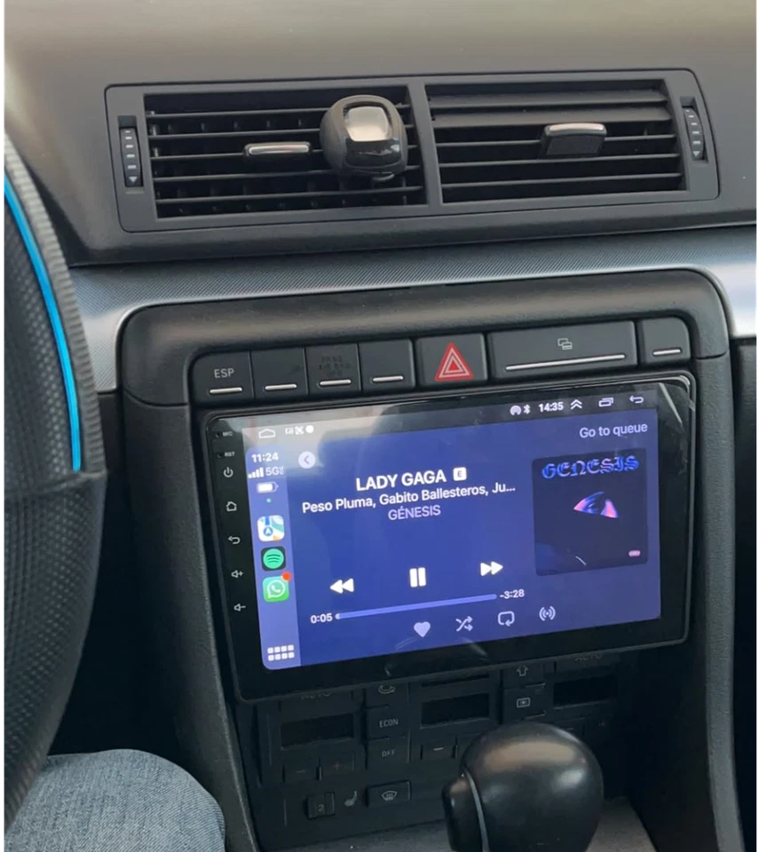 For Audi A4 2002-2008 Apple Carplay Car Stereo Radio Android GPS Wifi Player Foto 1 de 4