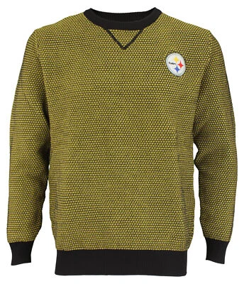 FOCO NFL Men's Pittsburgh Steelers Poly Knit Crew Neck Sweater, Yellow - Image 1 of 3
