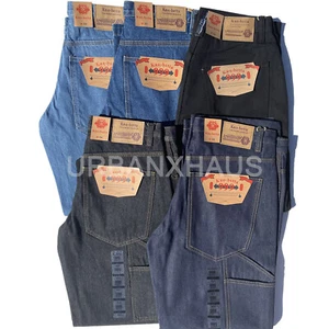 KNO BETTA Men's Loose Fit Carpenter Denim Jeans Baggy Work Pants 30-44 - Picture 1 of 6