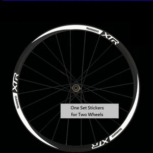 Two Wheel Stickers Set for SHIMANO XTR Mountain Bike Bicycle MTB Cycling Decals - Picture 1 of 6