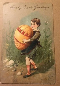 1911 GEBRAUCHTE POSTKARTE GEPRÄGT HERZLICHE OSTERNGRÜSSE - Bild 1 von 2