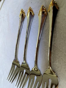 CUBIERTOS DE ACERO INOXIDABLE COMMUNITY ONEIDA "GOLDEN KENWOOD" (8) TENEDORES PARA ENSALADAS - Imagen 1 de 3