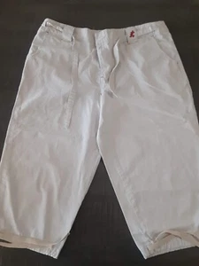 Walt Disney World Capri Pants Womens Size XL Tan Belted Tie Hem Mickey Mouse - Picture 1 of 7