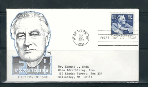 US SC # 1950 Franklin D. Roosevelt FDC .  Marg Cachet Cover