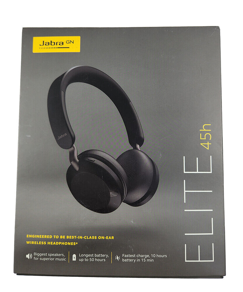 Jabra Elite 45h - Titanium Black Wireless Bluetooth Music Headphones