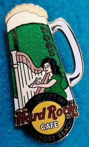 NEWPORT BEACH ST PATRICK GREEN GUINNESS BEER PINT HARP 2005 Hard Rock Cafe PIN - Picture 1 of 1