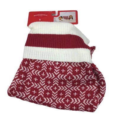 Wondershop Dog Sweater Red & White Holiday Print Size XL Cozy Comfy Knit Warm - Image 1 of 3
