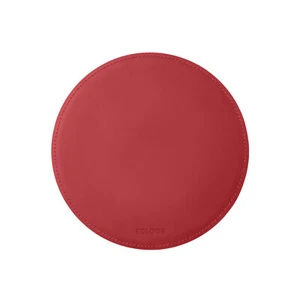 Mouse Pad Rotondo Cuoio Rosso Ferrari 23x23 - Cuciture Perimetrali Antiscivolo - Foto 1 di 5