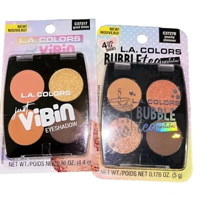 2 L.A. Colors Bubble Tea Eyeshadow Peachy Shimmer And Good Times! Fast Shipping - Picture 1 of 1