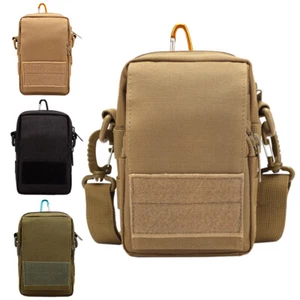 Tactical Molle Pouch Waist Men Pouch with Phone Holster Utility Gadget Belt Bag - Picture 1 of 23