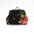 Women Roses Canvas Mini Coin Purses 1pcs New Elegant Floral Wallet Key Holder u