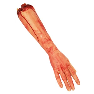 HALLOWEEN TAGLIA VITA CORPO RECISO PARTI PROP BLOODY FINTO BRACCIO PROP ABITO FANTASIA - Foto 1 di 7