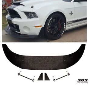 FRONT SPLITTER & 2 WINGLETS + 2 SUPPORT RODS for 2010-2014 SHELBY GT500 MUSTANG 