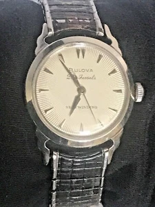 Bulova Men's Watch 23 Jewels Self-winding Art Deco, Working, Speidel Band - Picture 1 of 9