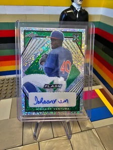 2021 JORDANY VENTURA LEAF FLASH Green AUTO New York Mets BA-JV2 /25 - Picture 1 of 2