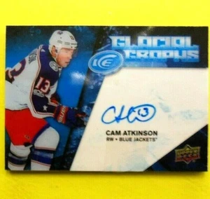 CAM ATKINSON 2017-18 ICE AUTO. GLACIAL GRAPHS #GGCA Columbus Blue Jackets - Picture 1 of 3