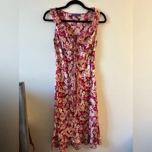 Manoukian Collection Silk Midi Dress Sz 38 - Picture 1 of 9