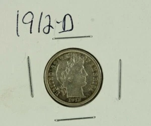 1912-D Barber Dime : Extra Fine XF - Picture 1 of 2