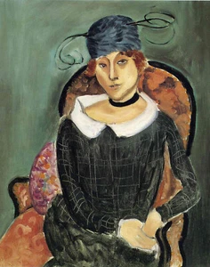 Henri Matisse The Ostrich Feather Hat 1918 Portrait 17" x 22" Archival Art Print - Picture 1 of 1