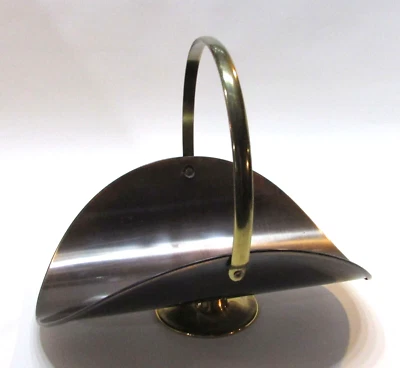 Chimenea de latón cobre de metal vintage soporte para fósforos cesta mango plegable Foto 1 de 4