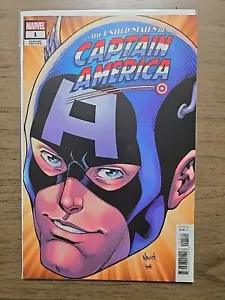 United States Captain America #1 Nauck Headshot Var Marvel Comics - Picture 1 of 3