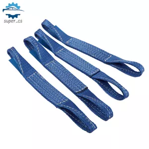 4 PCS Load Restraint Car Carrying Strap With Loops Wheel Strap Towing 0.45M - Picture 1 of 10