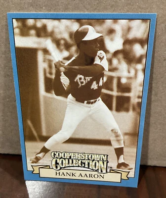HANK AARON 1996 KENNER STARTING LINEUP CARD COOPERSTOWN COLLECTION - BRAVES - Image 1 of 2