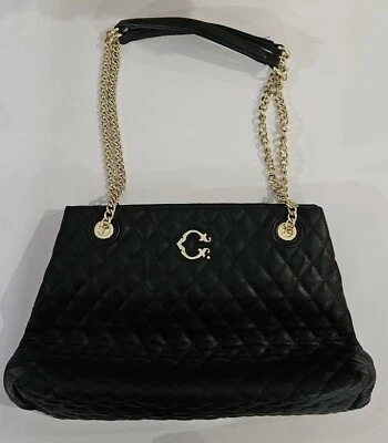 Bolso Cartera C. Wonder Cadenas Doradas Negras Muy Bonito Usado  Foto 1 de 4