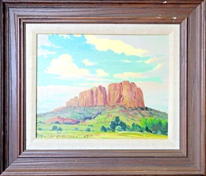 Rare Vintage Dwight C. Holmes Painting "Cathedral Rock," Framed, Signed, 1965 - Picture 1 of 7
