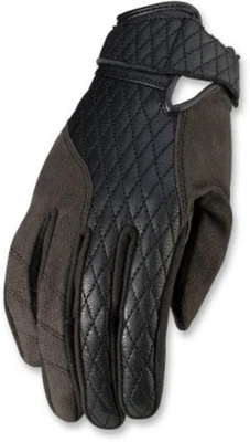 Guantes de cuero Z1R con perno para mujer para motociclismo - negros - talla mediana Foto 1 de 2