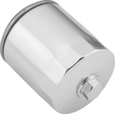 Filtro de aceite magnético cromado TwinPower con tuerca para Harley Twin Cam M8 Foto 1 de 2