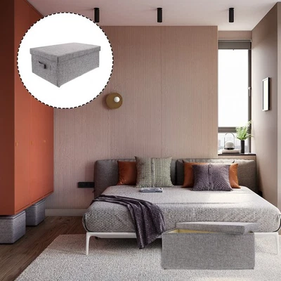  Stoffboxen Aufbewahrung Mit Deckel Buch Aufbewahrungsbox Faltbarer Organizer - Bild 1 von 4