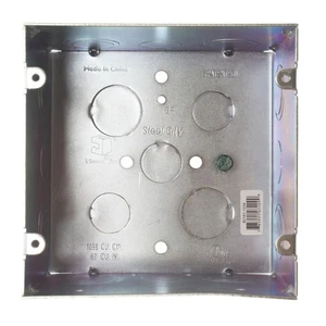 STEEL CITY 82181-1234 STEEL DEVICE BACK BOX, WELDED, 2-7/8" DEEP, 5" SQUARE - Picture 1 of 3