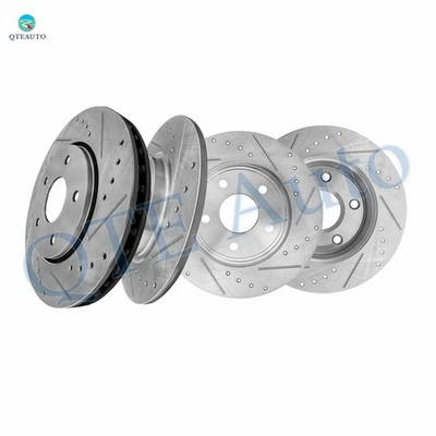 Juego de 4 rotores de disco de freno ranurados perforados delanteros 302 mm-traseros 328 mm para RAM C/V 2015 Foto 1 de 4